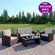 Rattan Wicker Weave Garden Furniture Conservatory Sofa Set 4 Seater Free Cover