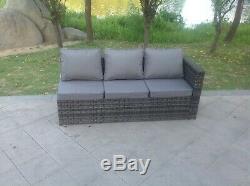 Rattan corner sofa set Dining table ottoman footstools outdoor garden furniture