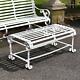 Robust Wrought Iron Garden Table In Cream Outdoor Furniture