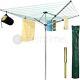 Rotary Airer 4 Arm Clothes Garden Washing Line Dryer 45m Folding Free Peg Bag Uk