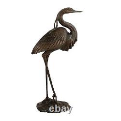 Royal Heron Bronze Metal Garden Ornament