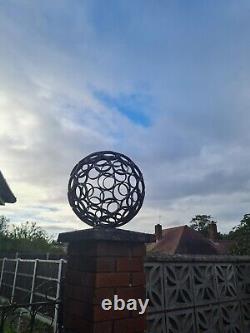 Rustic Metal Garden Art Ornamental Sphere