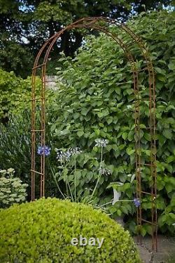 Rustique Metal Garden Arch by Tom Chamber Plant Support Arched Gateway Arbour