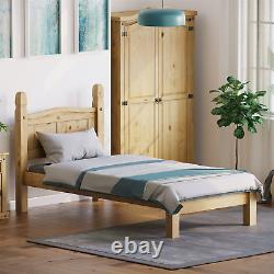 SALE Corona Single Waxed Solid Pine Bed Low Foot End Bedroom