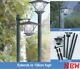 Swgsl51 Pair Of Black Garden Outdoors Rechargeable Solar Powered Post Lights