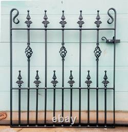 Safety Spear Top Single Garden Gates Wrought Iron Metal Steel Gate 3ft Opening