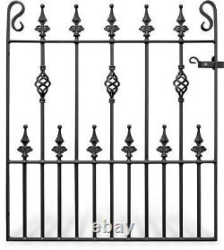 Safety Spear Top Single Garden Gates Wrought Iron Metal Steel Gate 3ft Opening