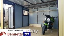 Secure Garage 12x10ft Shed Motorbike Garden Workshop Bike Storage Motorcycle