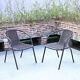 Square Glass Garden Outdoor 2 Or 4 Rattan Chairs Dining Table With Parasol Hole