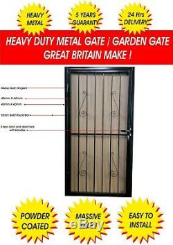 Steel Security Door, Gate. Metal Garden Gate / Wrought Iron Gate (powder Coated)