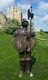 Suit Of Armour Rusty Knight Metal Garden Statue, Medieval Rustic War Style