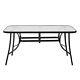 Tempered Glass Dining Table Garden Patio Tables With Parasol Hole Bistro Cafe