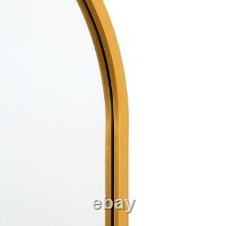 The Vultus New Large Gold Metal Framed 2 Arch Garden Mirror-71 X 24 180x60cm