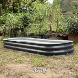 VEGEGA Outdoor Metal Raised Garden Bed Planter Galvanized Box Growing Box UK
