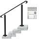 Vevor Wrought Iron Handrail Rail Adjustable Garden Metal Stairs 3 To 5 Steps