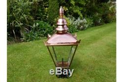 Victorian Lantern Lamp Post Top Garden Lighting 4 Finishes + Cast Iron Post