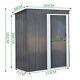 With Free Base Economical Metal Garden Shed Apex Roof Steel Tool Storage House