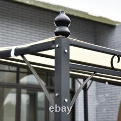 Waterproof Metal Gazebo Garden Sun Shade Patio Pergola Marquee Porch Deck Awning
