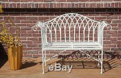 WestWood 2 Seater Garden Bench Chair Metal Ornate Vintage Patio Outdoor MGB03