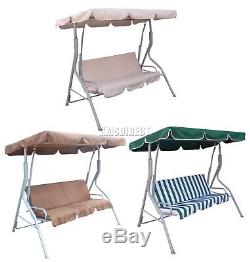 WestWood Garden Metal Swing Hammock 3 Seater Chair Bench Outdoor Canopy SC01