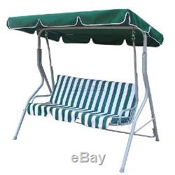 WestWood Garden Metal Swing Hammock 3 Seater Chair Bench Outdoor Canopy SC01