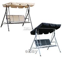 WestWood Garden Metal Swing Hammock 3 Seater Chair Bench Outdoor Shelter SC08