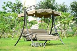 WestWood Garden Metal Swing Hammock 3 Seater Chair Bench Patio Outdoor SC03