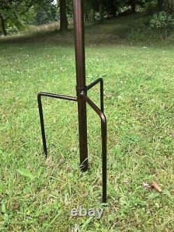 Wind Turbine Garden Ornament Metal Bronze Black Stake Wind Spinner Large