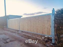Wood Panel Metal Steel Frame Gates Driveway Garden Road Galvanised Composite
