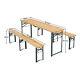 Wooden Folding Picnic Bbq Beer Table & Chair Garden Pub Bistro Trestle Bench Set
