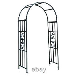 Woodside Metal Garden Arch, Traditional Decorative Archway for Paths/Entrances