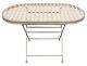 Woodside Oval Folding Metal Garden Patio Dining Table Outdoor Furniture