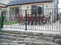 Wrought iron railings metal garden fence