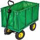 Xxl Heavy Duty Wheelbarrow Garden Mesh Cart Trolley Utility Cart Tipper Dump New