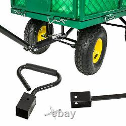 XXL Heavy Duty Wheelbarrow Garden Mesh Cart Trolley Utility Cart Tipper Dump new