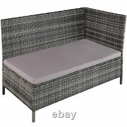 Xxl high quality robust barletta rattan garden furniture set light grey