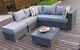 Yakoe Conservatory 5 Seater Rattan Corner Sofa Set Garden Furniture With Cover