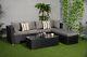 Yakoe Garden Furniture 3 In1 Function Rattan Sofa Set 6 Seater With Table Bench