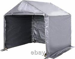 200x200 Portable Garage Shed Jardin Rangement Tente Abri En Acier Cadre Porte Zippée