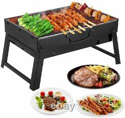 2021 Portable Bbq Barbecue Steel Charcoal Grill Outdoor Garden Party Fold Stove