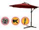 3m Cantilever Parasol Hanging Parasol Bistro Sun Shade Canopy Wu30r
