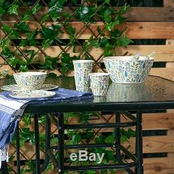 3pc Meubles De Jardin Glass Set Top Outdoor Patio Café Bistro Table Chaise Noir
