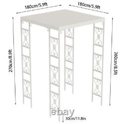 4-Post Tall Metal Gazebo Garden Canopy Outdoor Wedding Party Sun Shelter Steel <br/>  


  <br/>	translated to French:	<br/>
 
<br/> 	
 Gazebo métallique haut à 4 poteaux pour jardin, auvent extérieur pour mariage, fête en plein air, abri solaire en acier.