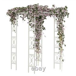 4-Post Tall Metal Gazebo Garden Canopy Outdoor Wedding Party Sun Shelter Steel  
<br/>	 
<br/> 
translated to French: 	<br/>	
 <br/>

Gazebo métallique haut à 4 poteaux pour jardin, auvent extérieur pour mariage, fête en plein air, abri solaire en acier.