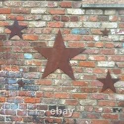 5 Rusted Stars Industrial Sign Metal Garden Décoration Ornement Caractéristique