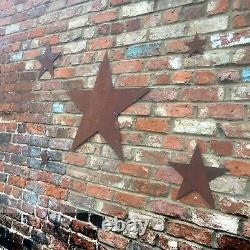 5 Rusted Stars Industrial Sign Metal Garden Décoration Ornement Caractéristique