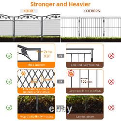 5 pièces de clôture de jardin en fer forgé panneau de clôture décoratif entrée de jardin chemin de clôture