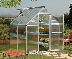 6x4 Palram Mythos Serre Metal Aluminium Glasshouse Green House Jardin Des Plantes