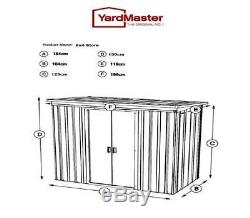 898 Yardmaster Metal Garden Store Taille Extérieure Maximale 6'6w X 3'11d X 4'4h