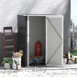 Abri de jardin en acier de 5 pieds x 3 pieds avec porte verrouillable pour l'extérieur